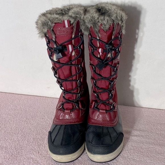 Superfit Red Lattila Lace Up Winter Boots 7 - Picture 2 of 15